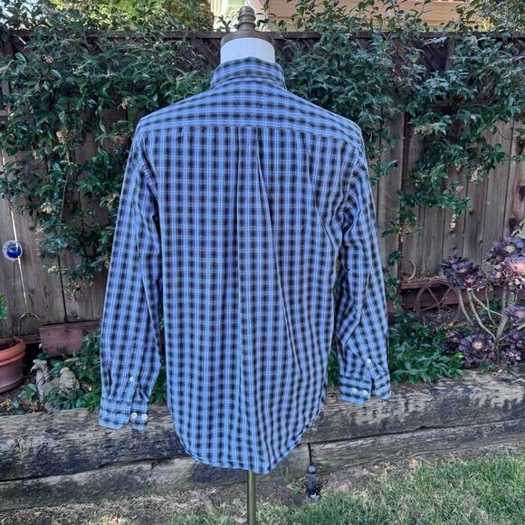 Tommy Hilfiger Blue Checkered Button-Up Shirt Men's Size Large - Picture 5 of 9